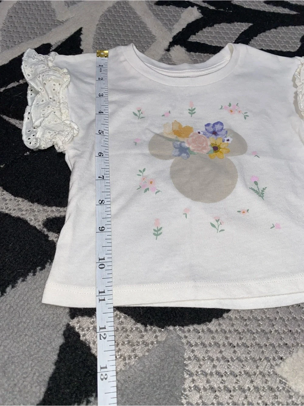 Carter's 18 Months White Eyelet Sleeve Tee with Pink Tulle Skirt